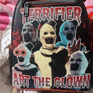Loungefly Terrifier Art The Clown Splatter Mini Backpack